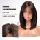 ALANHAIR Dark Brown Wigs for Women Brown Wig with Curtain Bangs Shoulder Length Natural Synthetic Wig for Daily Use