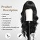 HAIRCUBE Black Wig Long Curly Wig with Bangs Natural Appearance Heat-Resistant Synthetic Wig Suitable for Fashionable Women