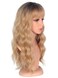 Medium Long Blonde Wavy Wigs For Women Synthetic Full Hair Blonde Wigs With Bangs For Daily Use (Blonde)