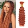 Curly Braiding Human Hair 100g 16 Inch Ginger Orange 350 Deep Wave Bulk Human Hair for Braiding No Weft Brazilian Virgin Deep French Curl Braiding Human Hair Extensions for Boho Braids