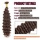 Curly Braiding Human Hair Chocolate Brown 100g 22 Inch Deep Wave Bulk Human Hair for Braiding No Weft Brazilian Virgin Deep French Curl Braiding Human Hair Extensions