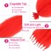 Afro Twist Hair 16 Inch 3 Packs, Springy Afro Twist Hair Pre Fluffed Spring Twist Hair Pre Stretched Wrapping Hair for Soft Locs Hair Extensions (16 Inch (Pack of 3), Red#)