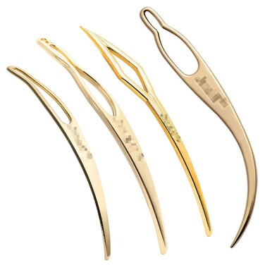 Set of 4 Pcs Gold Dreadlocks Tool Tightening and Interlocking Tools Hair Accessories for Sisterlock Locs Easyloc Hair