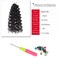 14inch GoGo Curl Crochet Braids for Water Wave Crochet Hair for Black Women,Natural Black Deep Wave Synthetic Braiding hair Extensions (5Packs,1B)