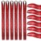 Red Tinsel Hair Extensions with Tools 6 Packs 1380 Strands 44 Inch Hair Extension Tinsel Kit for Women and Girls Sparkling Shiny Colorful Hair Extensions for Christmas and Parties (44 Inch, red)
