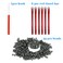 Red Tinsel Hair Extensions with Tools 6 Packs 1380 Strands 44 Inch Hair Extension Tinsel Kit for Women and Girls Sparkling Shiny Colorful Hair Extensions for Christmas and Parties (44 Inch, red)