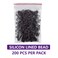 Hairro Micro Link Beads 200pcs 6mm Silicone Lined Micro Rings for Human Hair Extensions Feather Extensions Dark Brown