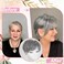 Grey Synthetic Short Hair Topper with Bangs Salt and Pepper Toppers for Thin Hair