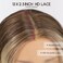 EMMOR Long Ombre Blonde Lace Front Wig for Women,25 Inch Natural Wavy Daily Hair Synthetic Lace Wigs Middle Part,Hand Tied/Longlife/Lightweight