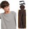 28 Pcs Human Hair Extensions with Top Closure Unprocessed Brazilian Curly Short Virgin Hair Weave Wavy (3" 4" 5" Mix Lenght 100g/pcs 4# Color)