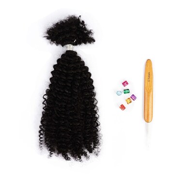 Afro Kinky Bulk Human Hair for Dreadlocks Extensions 1oz/30g,16 Inches,Texture 3C 4A,Natural Black #1B,100% Human Hair for Reparing Locs,Twists,Micro Twists or Braids（16inch Pack of 1）