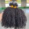 Afro Kinky Curly Micro Link Human Hair Extensions Brazilian Virgin Micro Links Hair Extensions 100 Strand Micro Loop Real Human Hair Extensions For Black Women 80G 16Inch