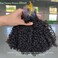 Afro Kinky Curly Micro Link Human Hair Extensions Brazilian Virgin Micro Links Hair Extensions 100 Strand Micro Loop Real Human Hair Extensions For Black Women 90G 18Inch