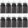 10 Pack Hair Extension Storage Bag Hair Extension Hanger Strong Holder Dust-proof Portable Suit with Transparent Zip Up Closure- Lightweight, Waterproof and Portable (Black)