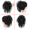 KETHBE Messy Bun Hair Piece,Synthetic Tousled updo Hair Buns Hair Piece Short Ponytail Faux Hair Scrunchie Extension with Elastic Rubber Band Fake Hair Bun Pieces Accessories for Women (Black)