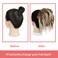 KETHBE Messy Bun Hair Piece,Synthetic Tousled updo Hair Buns Hair Piece Short Ponytail Faux Hair Scrunchie Extension with Elastic Rubber Band Fake Hair Pieces for Women (Light Brown Mix Bleach Blonde)