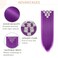 Benehair 8PCS Clip in Hair Extensions for Women Dark Purple Seamless Double Weft Hair Extensions Full Head 18 Clips Women Colorful Hairpiece 26" Straight Tangle-free Silky Soft Party Fashion Cosplay