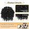 PEACOCO Short Curly Ponytails Drawstring Ponytail Hair Piece for Black Women, 6 Inch Kinky Ponytail Extension for kids black girls (1B)