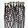 Micro Link Curly Hair Extensions Micro Ring Beads Loop Tip Real Remy Human Hair Dark Brown 20inch 100s