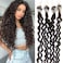 Micro Link Curly Hair Extensions Micro Ring Beads Loop Tip Real Remy Human Hair Dark Brown 20inch 100s