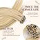 Microlink Hair Extensions - Human Hair,20inch Micro link Hair Extensions Human Hair Micro Beads Hair Extensions Human Hair Blonde Highlight Golden Blonde 30G/Pack
