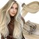 Microlink Hair Extensions - Human Hair,20inch Micro link Hair Extensions Human Hair Micro Beads Hair Extensions Human Hair Blonde Highlight Golden Blonde 30G/Pack