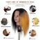Mannequin Head 100% Real Human Hair,16" Styling Braiding Doll Head,Dyeing Curling Training Head,Hairdresscer Practice Manikin Head
