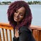 MIMAN 6 Inch Short Dreadlock Wig for Black Women and Men Afro Curly Twist Wig Synthetic Braided Wigs Full Curly Faux Locs Crochet Hair Braiding Wigs (T1B/BUG)