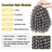 MIMAN 5 Packs 8 Inch Short Grey Crochet Braids Beach Curl Crochet Hair Synthetic Ocean Wave Crochet Braiding Hair Extention for Black Women DIY Mohawk Dreadlock Wig Black Mixed Grey