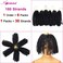 MIMAN 6 Packs 8 Inch Short Crochet Braids Passion Twist Hair Marlybob Jerry Curl Crochet Hair Synthetic Kinky Curly Crochet Hair Extention for Black Women DIY Crochet Bun Braided Wig(Natural Black)