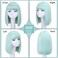 Green Bob Wig With Bangs Short Mint Green Bob Wigs for Women Straight Bob Bangs Wig 12Inch Heat Resistant Synthetic Hair Natural Looking For Daily Party Use