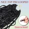 Goddess Box Braids Crochet Hair for Black Women 24 Inch 7 Packs Boho Crochet Box Braids with Curly Ends Pre Looped Bohomian Box Braids Synthetic Crochet Braids Braiding Hair Extensions (1b)