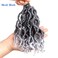 144 Strands 7 Inch Grey Curly Locs Crochet Hair Short Goddess Faux Locs For Women (Tgray)