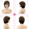 TISHINING Brown Short Hair Wigs for White Women Brown Mix Blonde Pixie Cut Wig with Bangs Brown with Blonde Highlights Straight Synthetic Natural Looking Daily Party Wig