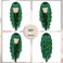 VERNA Green Wigs for Women Wig with Bangs 26 inch Curly Wigs Soft Synthetic Wigs for Daily Party