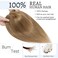 Hair Toppers for Women Real Human Hair No Bangs 7 * 13 CM Silk Base Clip In Topper Hairpieces Wiglet Top Hair Pieces for Women With Thinning Hair -10 Inch Light Brown