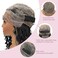18" Boho Knotless Box Braided Wigs Full Double Lace Short Braid Wig for Black Women Lace Frontal Human Hair Blended Braided Wig with Boho Curls Lace Front Braids Wigs with Baby Hair (Black)