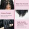 18" Boho Knotless Box Braided Wigs Full Double Lace Short Braid Wig for Black Women Lace Frontal Human Hair Blended Braided Wig with Boho Curls Lace Front Braids Wigs with Baby Hair (Black)