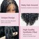 36" Boho Triangle Knotless Box Braided Wigs Full Double Lace Braid Wig for Women Lace Frontal Human Hair Blended Braided Wig with Boho Curls Lace Front Braids Wigs with Baby Hair (Black)