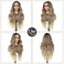 Synthetic Lace Front Wigs for Black Women 13x4x1 Ombre Blonde Wigs Ready to Wear HD Glueless Natural Wavy Wig Long 26 Inch Middle Part Wig