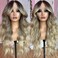 Synthetic Lace Front Wigs for Black Women 13x4x1 Ombre Blonde Wigs Ready to Wear HD Glueless Natural Wavy Wig Long 26 Inch Middle Part Wig