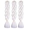 Braiding Hair Extensions White Braids Hair Hot Water Setting (60#-3Packs)