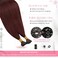 Moresoo Itip Human Hair Extensions Burgundy 18inch I Tip Hair Extensions Human Hair Wine Red Hair Extensions Real Human Hair Itip 0.8g/s 50s
