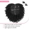 Ms Taj 7" Short Dreadlock Hair Topper Wig for Women - Synthetic Dreadlocks Wiglets Hairpiece with Natural Black Locs for Black Women with Thinning Hair