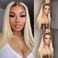 Ombre Blonde Human Hair Wigs13x4 Ultra HD Lace Front Wig Human Hair 20inch Straight 150% Density for Black Women With Baby Hair Natural Hairline