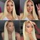 Ombre Blonde Human Hair Wigs13x4 Ultra HD Lace Front Wig Human Hair 20inch Straight 150% Density for Black Women With Baby Hair Natural Hairline