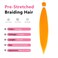 Pre Stretched Braiding Hair 26 inch Orange Braiding Hair for Black Women 3Packs Crochet Boho Braiding Hair Non Toxic (26 Inch(3packs), Orange)