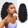 AISI BEAUTY Black Ponytail Extension Curly Drawstring Ponytail for Women 18 Inch Curly Wavy Synthetic Hair Ponytail for Daily Party Use