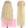 MYSWEETY 26'' Mannequin Head with Hair, 80% Real Human Hair Hairdresser Practice Training Head Cosmetology Mannequin Manikin Doll Head with Table Clamp Holder + DIY Hair Styling Braid Set (Blonde, No