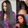 Nadula V Part Wig Yaki Straight Human Hair No Leave Out Glueless Upgraded U Part Wigs for Women,10A Yaki Straight V-part Wigs V Shape Clip in Half Wig Ready to Go 150% Density 24inch